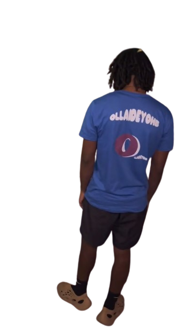 OLLAIDEYOHB" T-SHIRT - BLUE