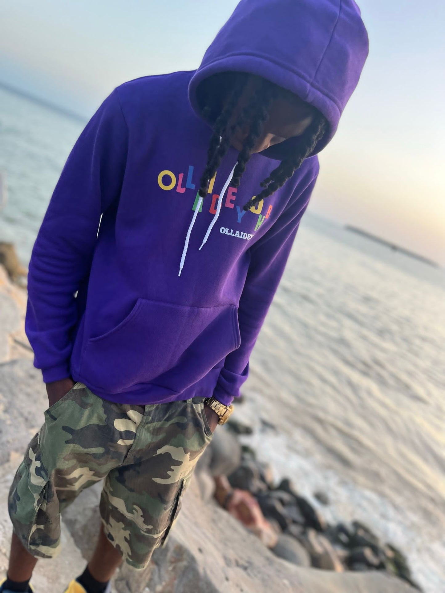 "OLLAIDEYOHB" HOODIE - PURPLE