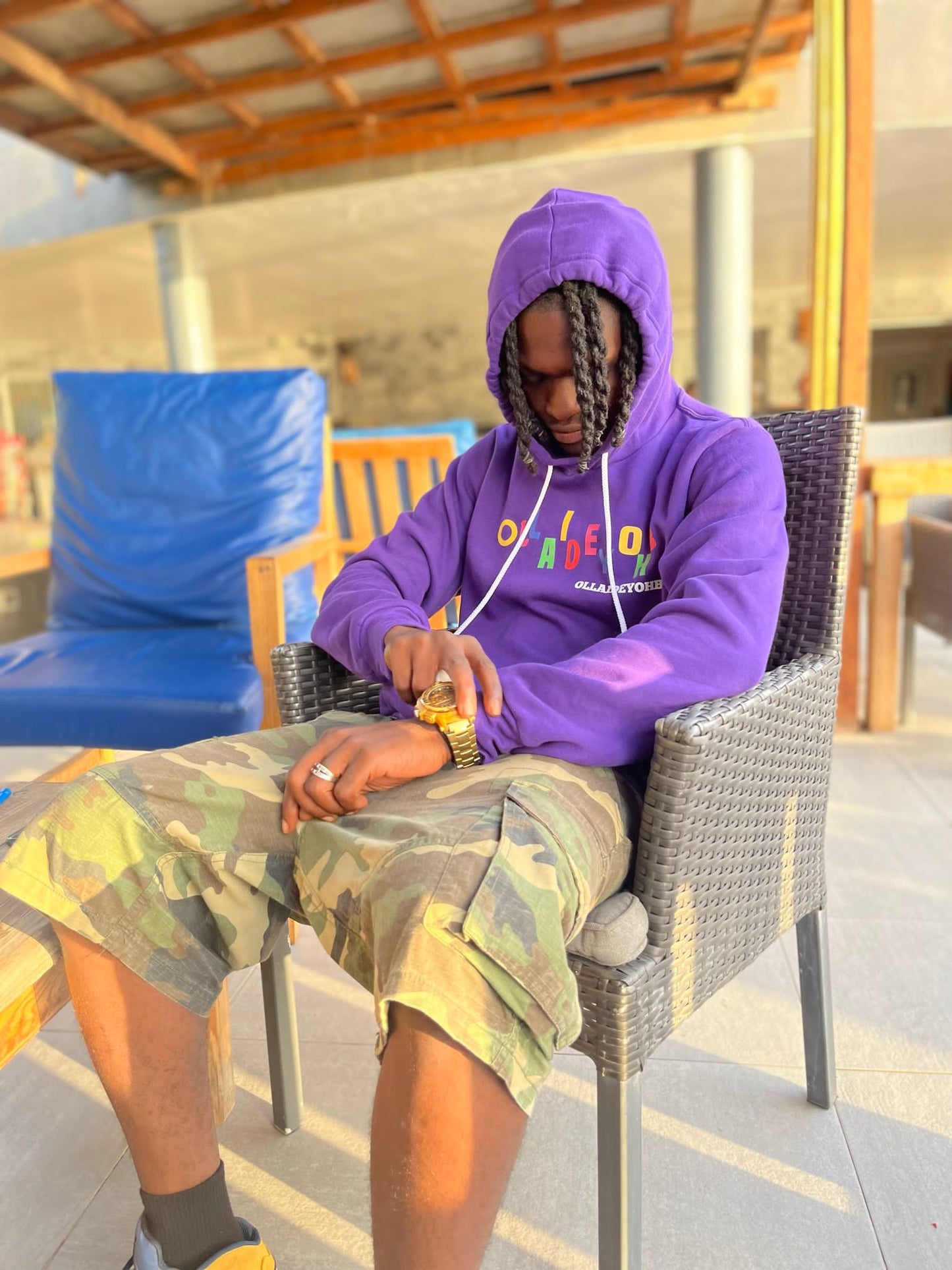 "OLLAIDEYOHB" HOODIE - PURPLE