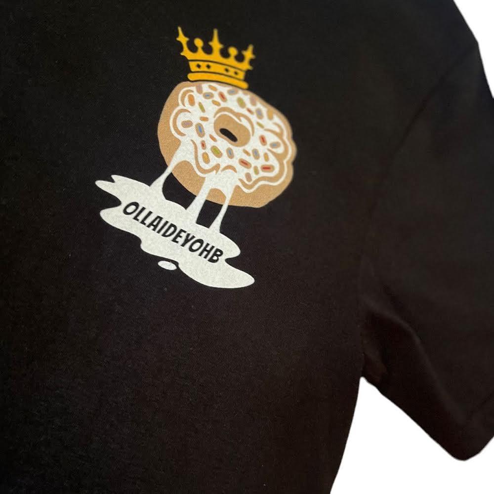 OLLAIDEYOHB" T-SHIRT - BLACK KING DONUT