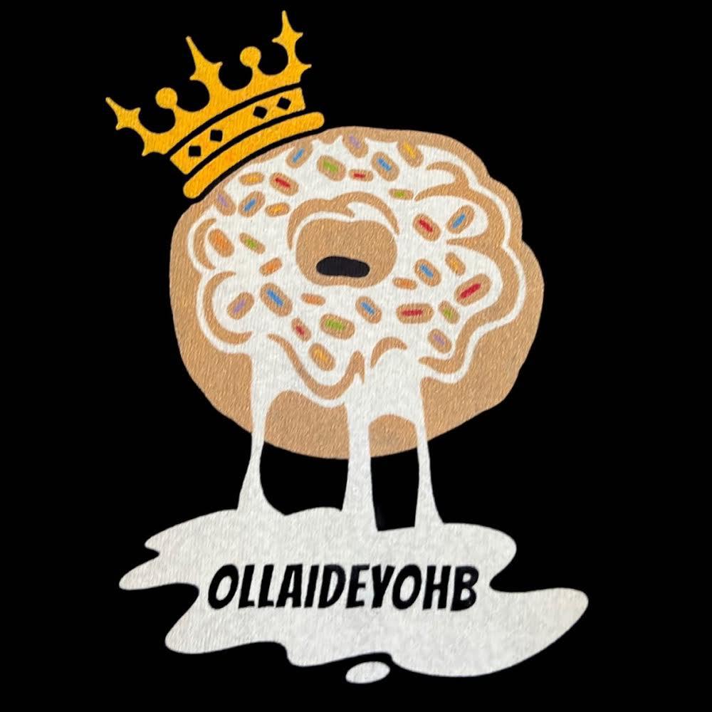 OLLAIDEYOHB" T-SHIRT - BLACK KING DONUT