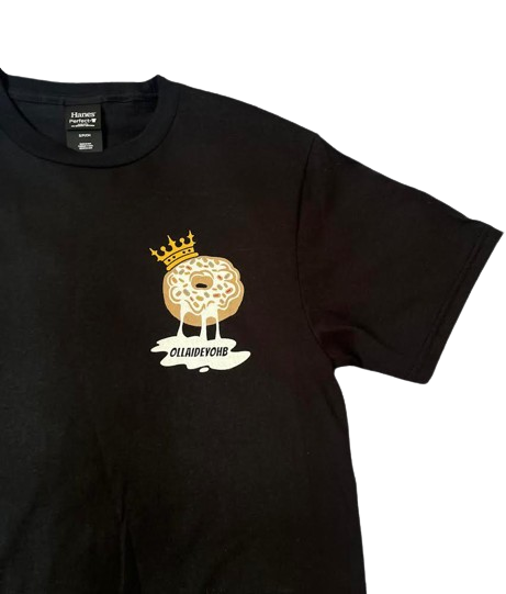 OLLAIDEYOHB" T-SHIRT - BLACK KING DONUT