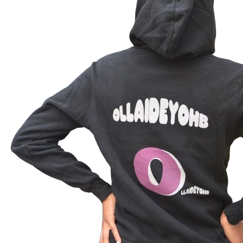 "OLLAIDEYOHB" HOODIE - BLACK